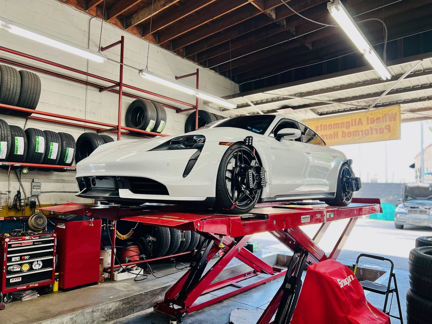 Porsche in for service at ACE Performance